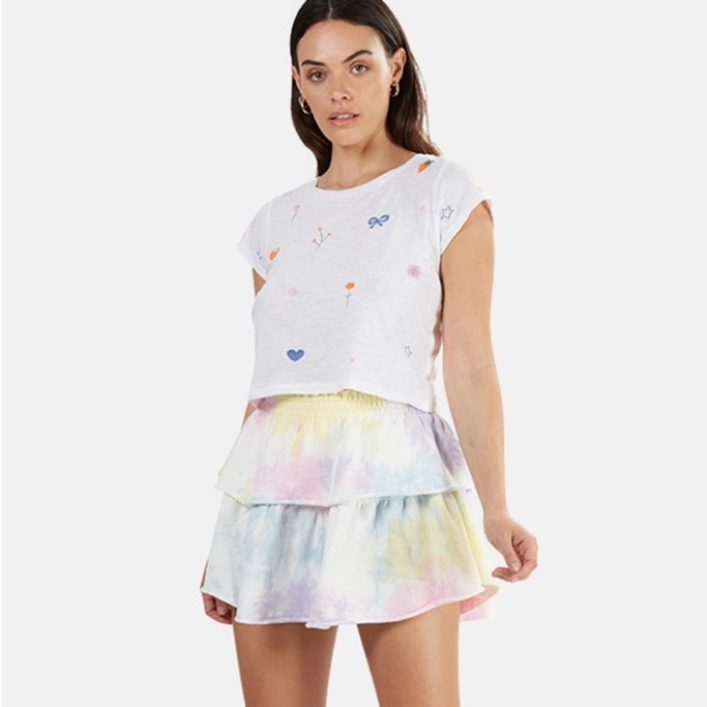 LOVE SHACK FANCY Ruffle Mini Skirt